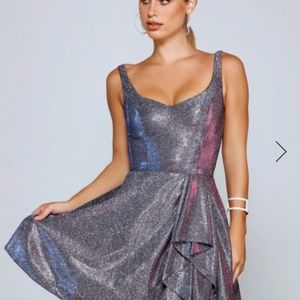 Windsor silver glitter dress